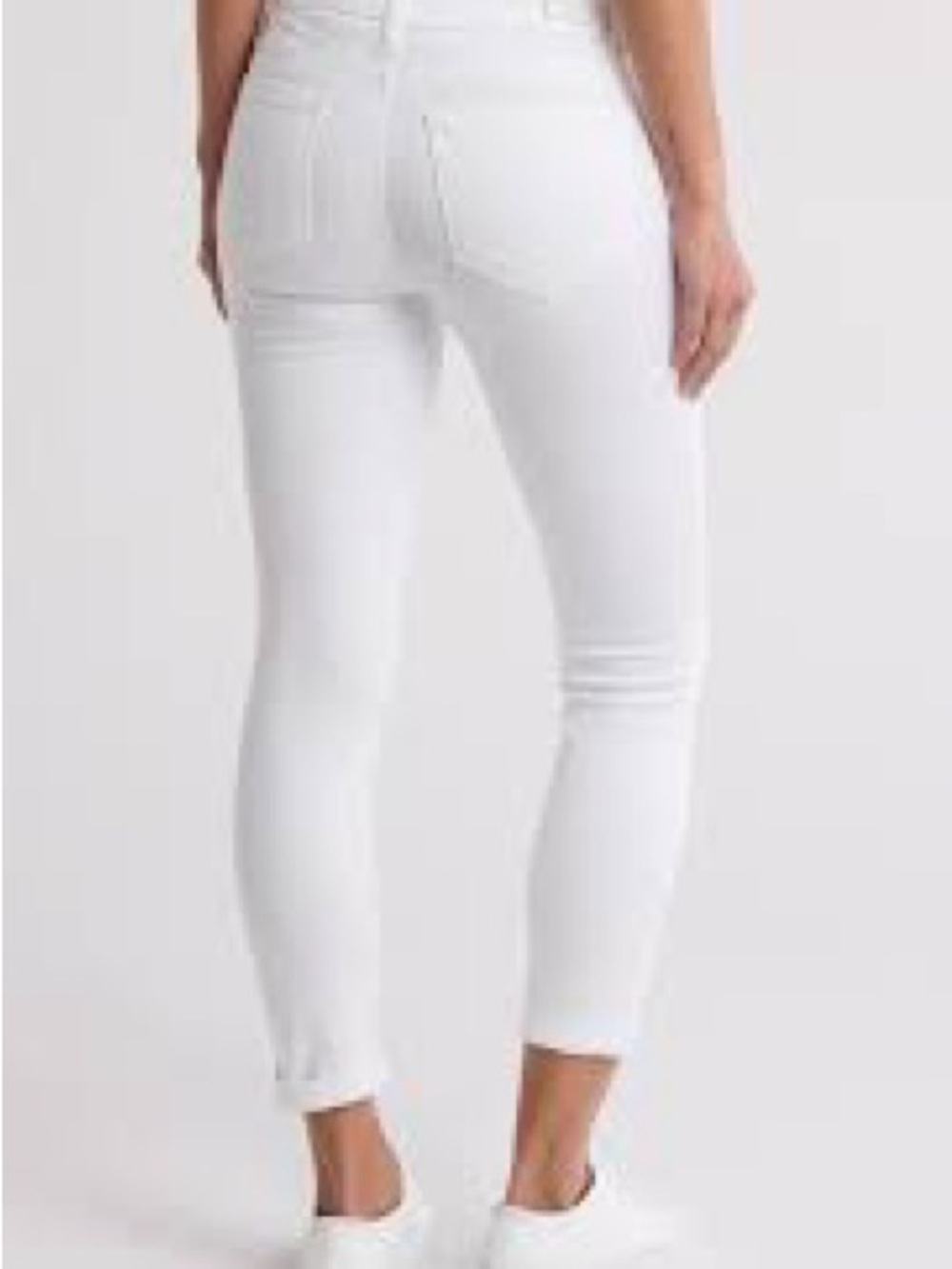 NWT PAIGE Premium Kylie Crop With Roll Up Womens Jeans In Optic White Size 28